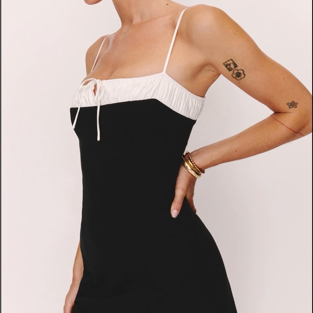 Reformation Black and White Women's Dress - Picture 3 of 6